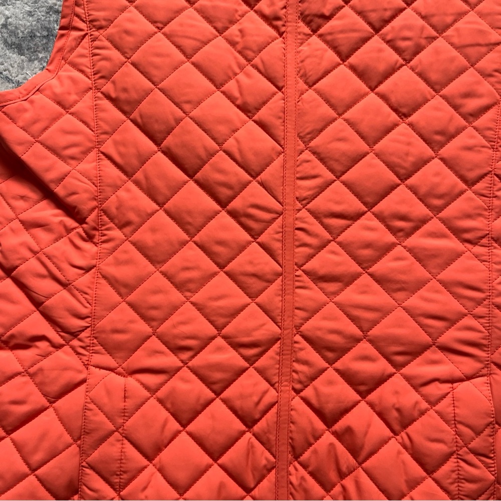 Women’s Ralph Lauren Quilted Vest Large Orange - Picture 9 of 9